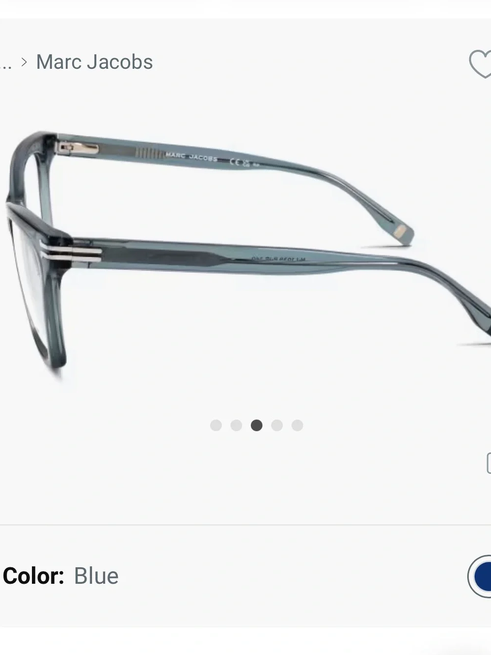 Marc Jacobs Women's Blue Square Frame Eyeglasses